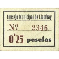0.25 Pesetas Llombay