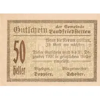50 Heller Landfriedstetten