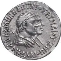 Tetradrachm - Hermaeus Soter with Calliope