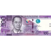 100 Piso Dark purple, With horizontal bars