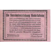 50 Heller Niedertalheim