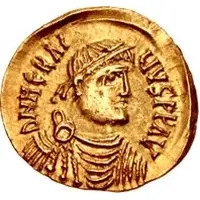 1 Tremissis In the name of Heraclius, Realistic bust, regular head without stars