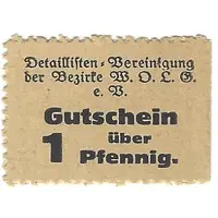 1 Pfennig Detaillisten-Vereinigung der Bezirke Witzenhausen, Oberkaufungen, Lichtenau, Großalmerode