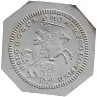 7 Gulden `Gouden Rijder` pattern, cardboard, obverse