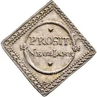 1/2 Ducat Klippe, Silver pattern strike, New year