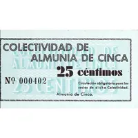 25 Céntimos Almunia de Cinca