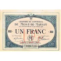 1 Franc - Chambre de Commerce de Mont-de-Marsan 40