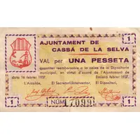 1 Peseta Cassà de la Selva