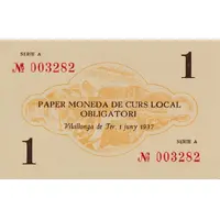 1 Peseta Vilallonga de Ter