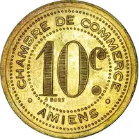10 Centimes - Chambre de Commerce - Amiens [80] Brass