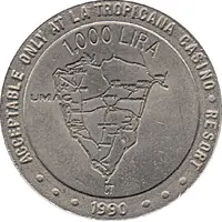 1000 Lira - Casino La Tropicana Umag
