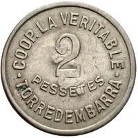 2 Pesetas - Cooperativa La Veritable
