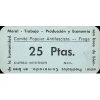 25 Pesetas Fraga