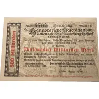 500 000 000 000 Mark Hannoversche Maschinenbau-AG