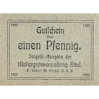 1 Pfennig Klostergutsverwaltung Ettal
