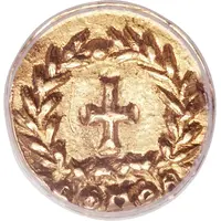 Tremissis - Libius Severus Cross within a wreath, Mediolanum