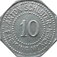 10 Pfennig - Freising-München Anton Schlüter