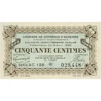 50 Centimes - Chambre de Commerce d'Auxerre [89]