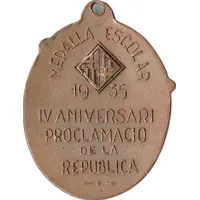 School medal - IV anniversary of the Republic