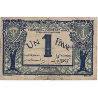 1 Franc - Chambre de Commerce de Nice et des Alpes Maritimes 06