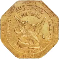 50 Dollars - United States Assay Office, Augustus Humbert Assay