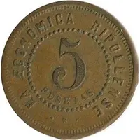 5 Pesetas - La Economica Ripollense