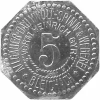 5 Pfennigs - Blaichach Allgäuer Baumwoll Spinn and Weberei