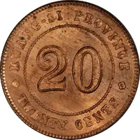 2 Jiao / 20 Cents Pattern, copper