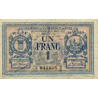 1 Franc - Chambre de commerce de Foix [09]