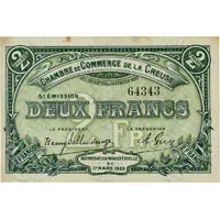 2 Francs - Chambre de Commerce de la Creuse 23