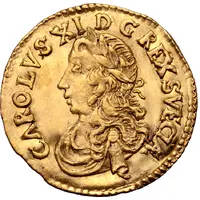 1 Ducat - Carl XI 4th portrait, shield with flat top