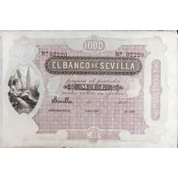 1000 Reales de Vellón Banco de Sevilla Default Category Banknotes Europe Spain Spain