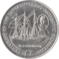 2 Pounds - Elizabeth II Endurance departing British waters