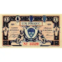 1 Franc - Chambre de Commerce d'Aurillac [15]
