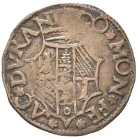 Quattrino - Guidobaldo I of Montefeltro Casteldurante, nonagon shield