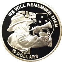 10 Dollars - Elizabeth II ANZAC Day - Trumpet