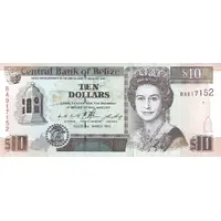 10 Dollars - Elizabeth II Segmented security thread