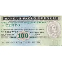 100 Lire Banca S. Paolo - Brescia