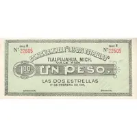 1 Peso Compañía Minera 'Las Dos Estrellas'