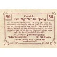 50 Heller Baumgarten
