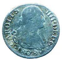 Coleccion Ortiz 2 Reales Carlos IIII 1808