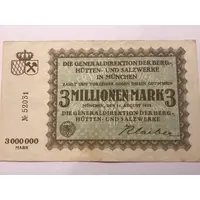 3 000 000 Mark Generaldirektion der Berg-, Hütten- und Salzwerke