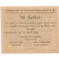 10 Heller Altenmarkt a. d. Ysper