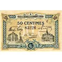 50 Centimes - Chambre de Commerce de Limoges 87