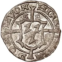 1 Schilling - Heinrich von Galen and Wilhelm von Brandenburg Riga, bumpy top with long sides