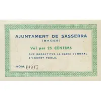 25 Céntimos Sasserra de Bages