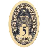 5 Pfennig Bezirkssparkasse