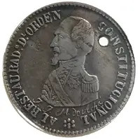 2 Soles - José María de Achá First Anniversary of the Presidency - Monetary Medal Default Category Medals Americas Bolivia