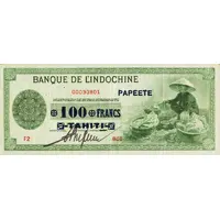 100 Francs ovpt. on 50 Piastres