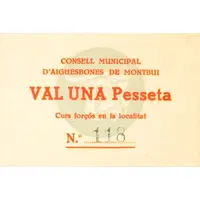 1 Peseta Aigüesbones de Montbui